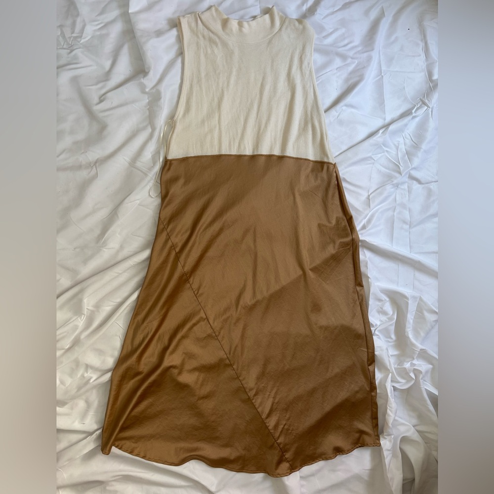 Zara White and Cream Top